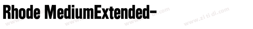 Rhode MediumExtended字体转换